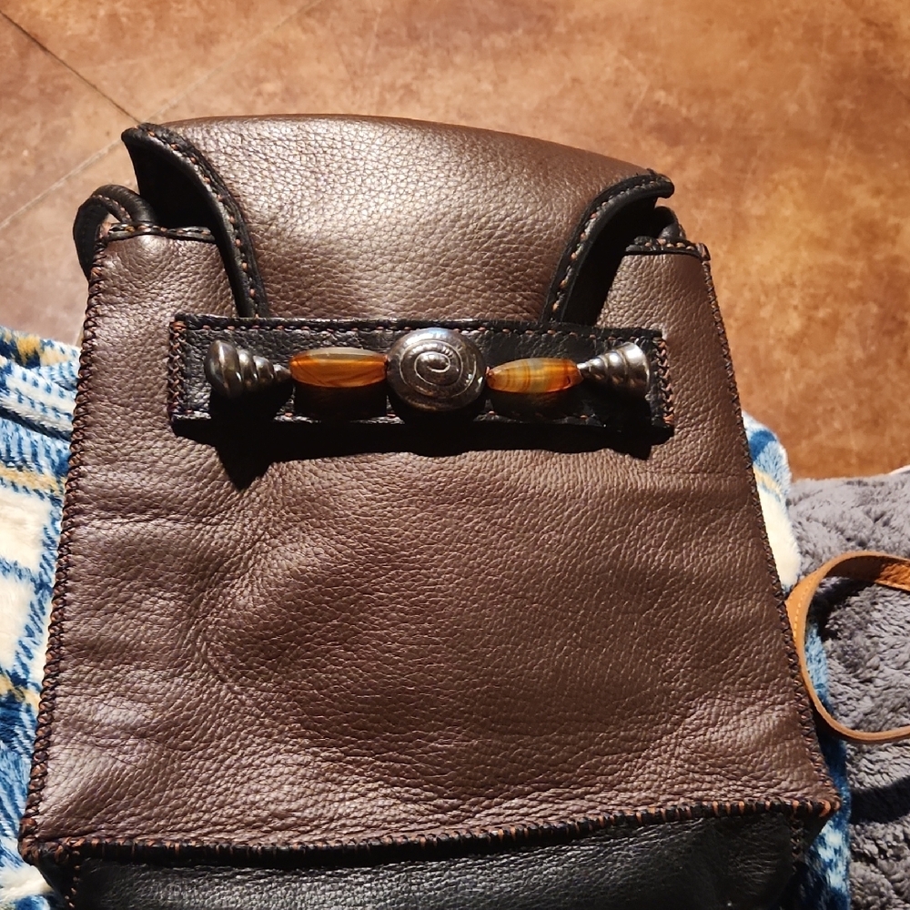Francesco Biasia Black Leather Handbag